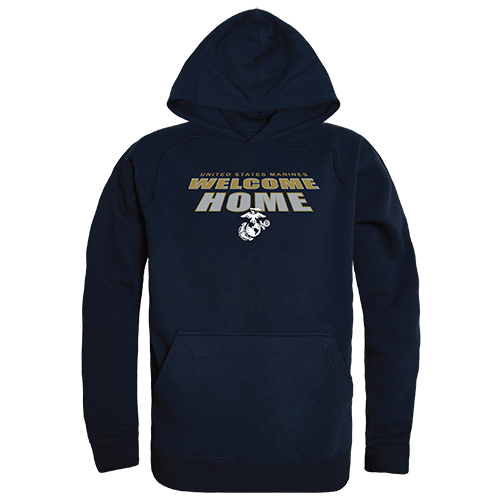 USMC Welcome Graphic Pullover Sweatshirt, Navy - 2XL