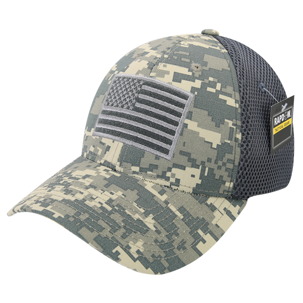 USA Graphic Ripstop AirMesh Cap, ACU Digital Camo - One Size