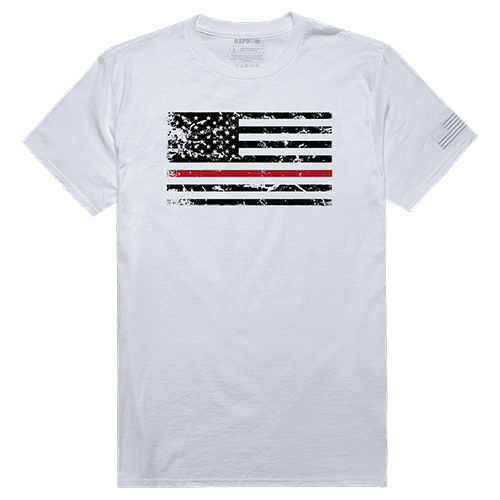 Thin Red Line Tactical Graphic T-shirt, White - Extra Large