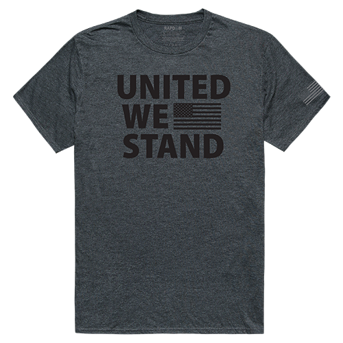 United We Stand Tactical Graphic T-shirt, Heather Charcoal - Small