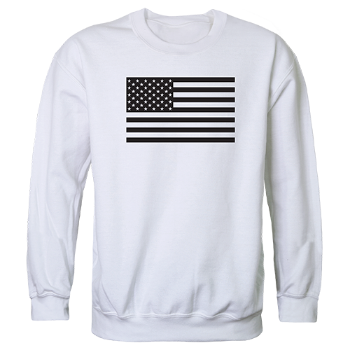 Tonal Flag Graphic Crewneck Sweatshirt, White - Extra Large