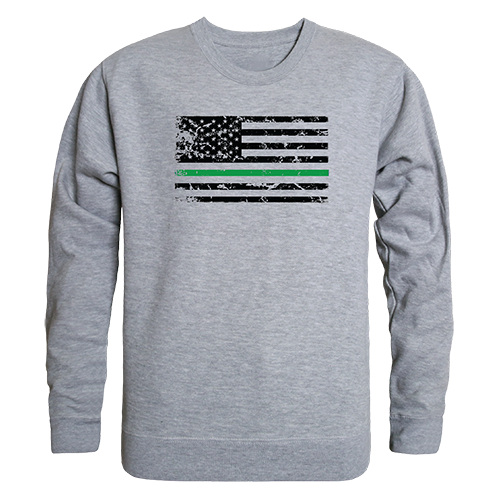 TGL Flag Graphic Crewneck Sweatshirt, Heather Grey - Medium