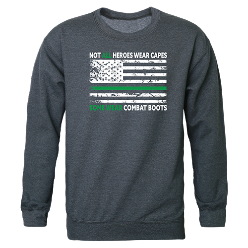 Not All with TGL Graphic Crewneck Sweatshirt, Heather Charcoal - Medium