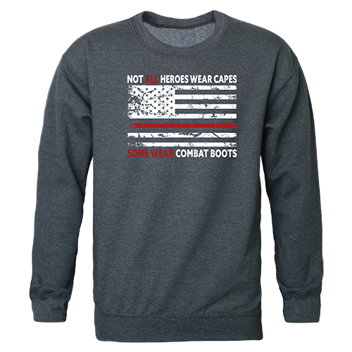 Not All with TRL Graphic Crewneck Sweatshirt, Heather Charcoal - Small