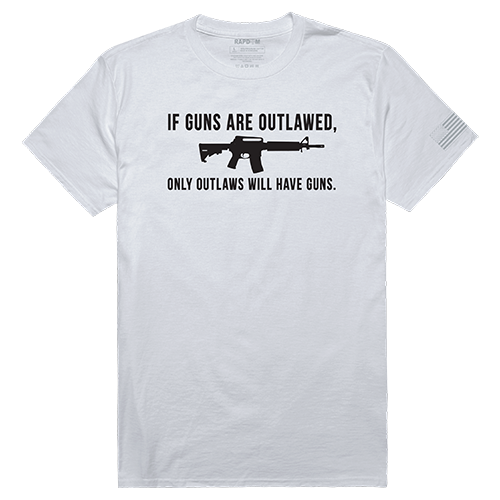 Outlawed Tactical Graphic T-shirt, White - Extra Large