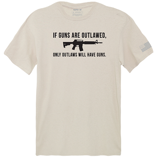 Outlawed Tactical Graphic T-shirt, Sand - Extra Large