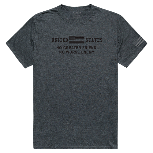 No Greater Tactical Graphic T-shirt, Heather Charcoal - Extra Large