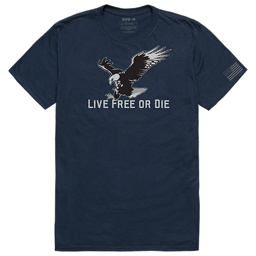 Live Free Tactical Graphic T-shirt, Navy - Small