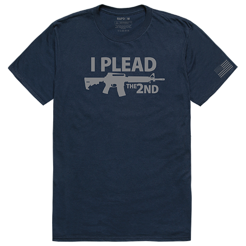 I Plead the 2nd Tactical Graphic T-shirt, Navy - Small