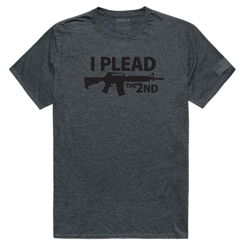 I Plead the 2nd Tactical Graphic T-shirt, Heather Charcoal - Medium