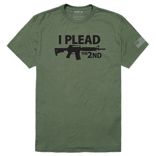 I Plead the 2nd Tactical Graphic T-shirt, Olive - Medium