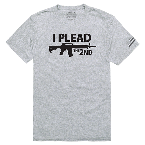 I Plead the 2nd Tactical Graphic T-shirt, Heather Grey - Small