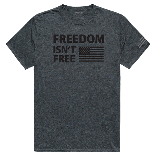 Freedom Isnt Tactical Graphic T-shirt, Heather Charcoal - Small