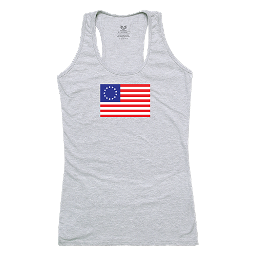 Betsy Ross 2 Graphic Tank Top, Heather Grey - Medium