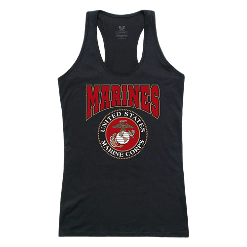 Marines Graphic Tank Top, Black - Small
