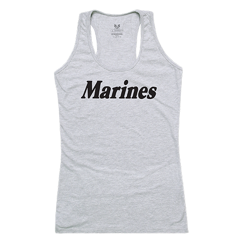 Marines Graphic Tank Top, Heather Grey - Extra Large
