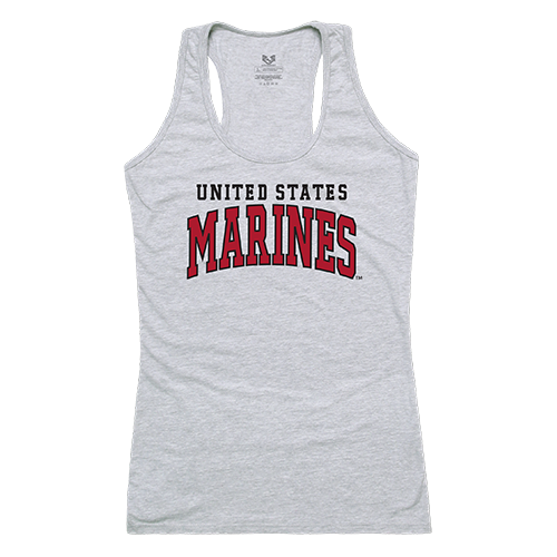 Marine Corps1 Graphic Tank Top, Heather Grey - Large