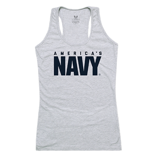 US Navy Graphic Tank Top, Heather Grey - Small