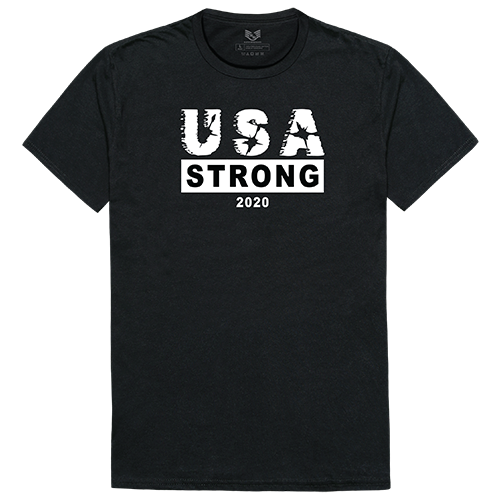 USA Strong 3 Relaxed Graphic Tee Shirt, Black - Small