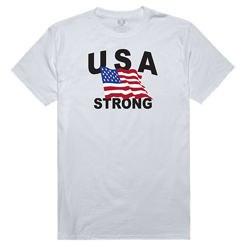 USA Strong 4 Relaxed Graphic Tee Shirt, White - Small