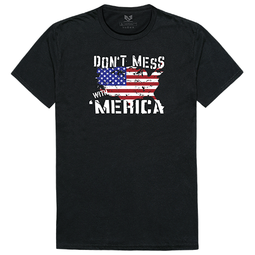 Dont Mess with America Relaxed Graphic Tee Shirt, Black - 2XL