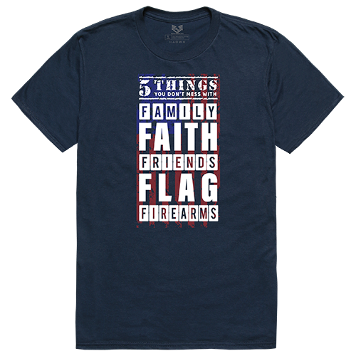 5 Things YDMW 2 Relaxed Graphic Tee Shirt, Navy - Extra Large