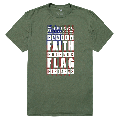 5 Things YDMW 2 Relaxed Graphic Tee Shirt, Olive - Small