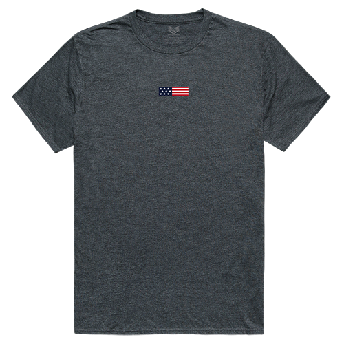 US Flag 1 Relaxed Graphic Tee Shirt, Heather Charcoal - Large