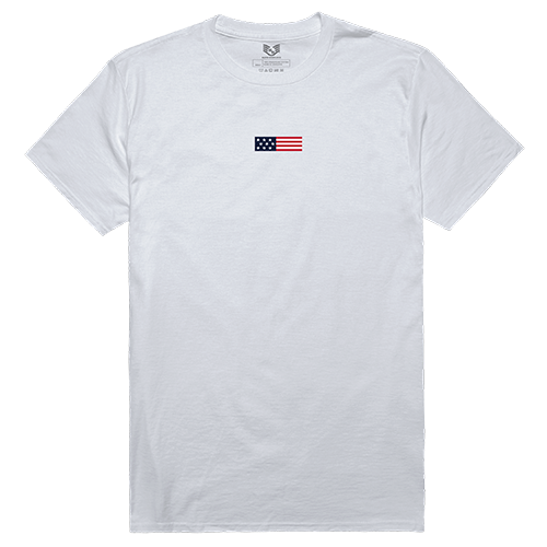 US Flag 1 Relaxed Graphic Tee Shirt, White - Small