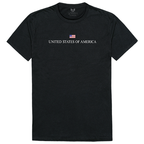 USA Relaxed Graphic Tee Shirt, Black - Small