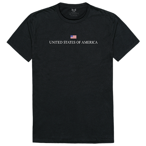 USA Relaxed Graphic Tee Shirt, Black - 2XL