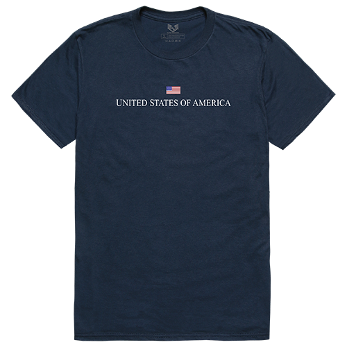 USA Relaxed Graphic Tee Shirt, Navy - Medium