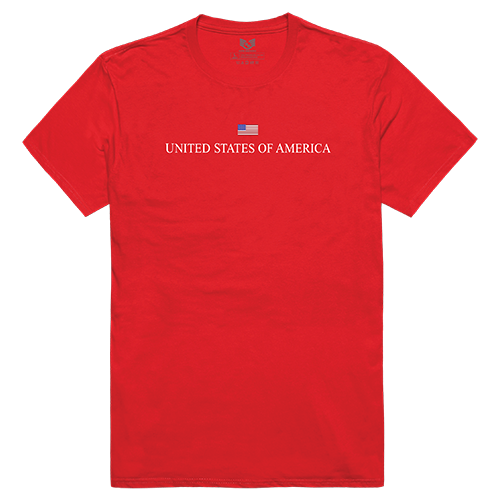 USA Relaxed Graphic Tee Shirt, Red - Small