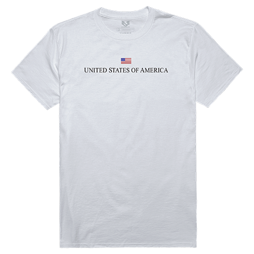 USA Relaxed Graphic Tee Shirt, White - Medium