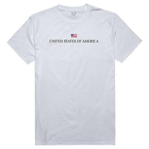 USA Relaxed Graphic Tee Shirt, White - Large