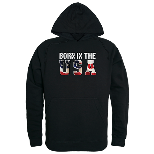 Born in the US Graphic Pullover Sweatshirt, Black - Small