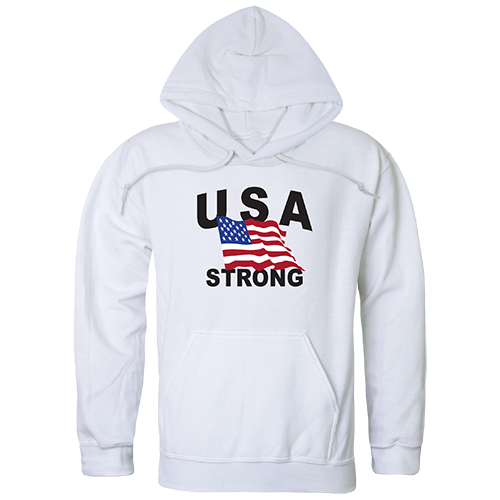USA Strong 4 Graphic Pullover Sweatshirt, White - 2XL