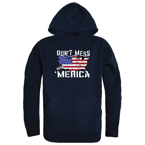 RS4-U10-NVY-01 Dont Mess with America Graphic Pullover Sweatshirt, Navy - Small