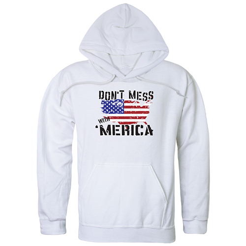 Dont Mess with America Graphic Pullover Sweatshirt, White - Extra Large