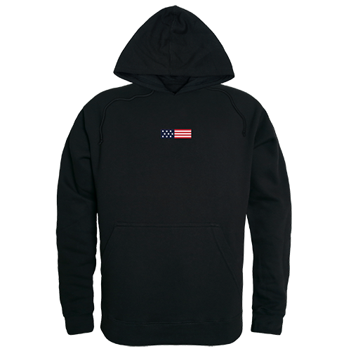 RS4-US1-BLK-03 US Flag 1 Graphic Pullover Sweatshirt, Black - Large