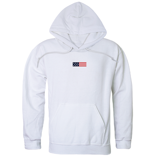 RS4-US1-WHT-04 US Flag 1 Graphic Pullover Sweatshirt, White - Extra Large