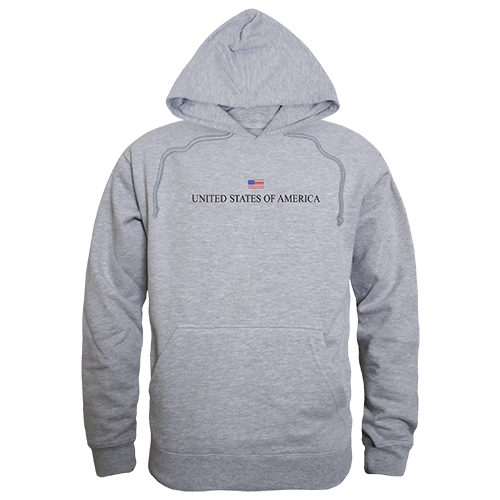RS4-US3-HGY-02 USA Graphic Pullover Sweatshirt, Heather Gray - Medium