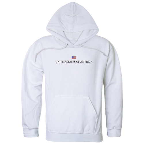 RS4-US3-WHT-04 USA Graphic Pullover Sweatshirt, White - Extra Large
