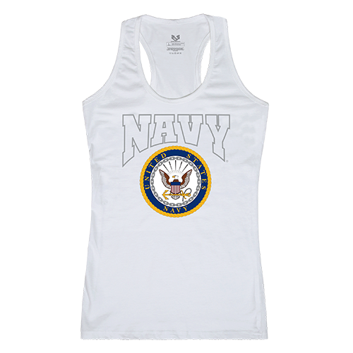 Navy Graphic Tank Top, White - 2XL