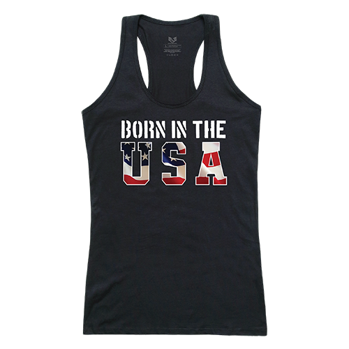 Born in the US Graphic Tank Top, Black - Extra Large