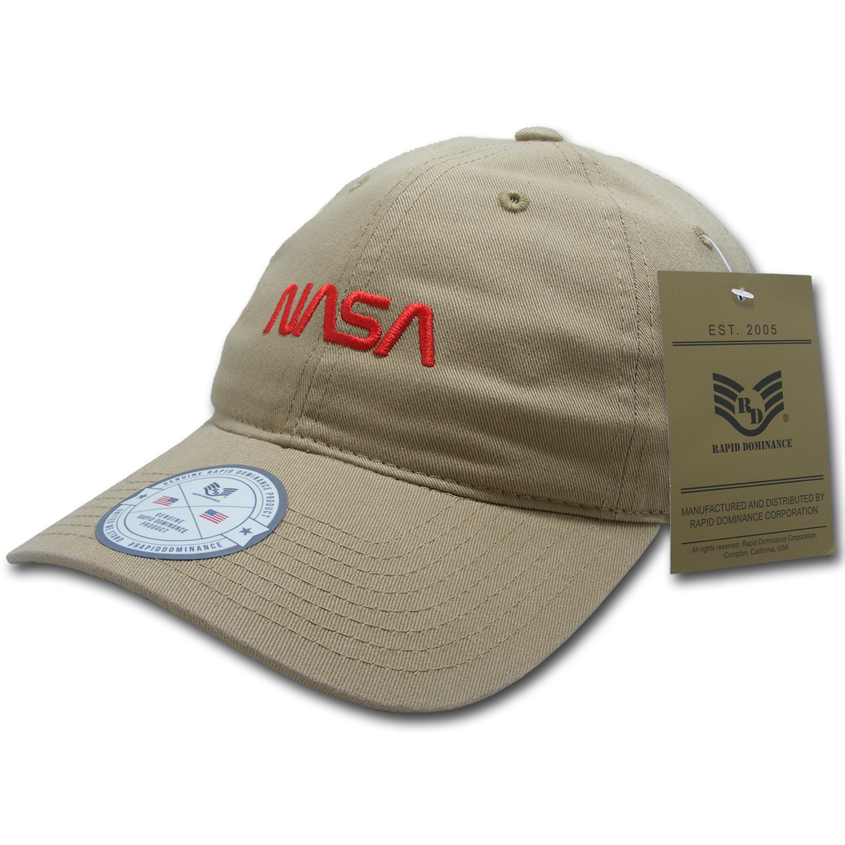 Worm NASA Relaxed Cap, Khaki - One Size