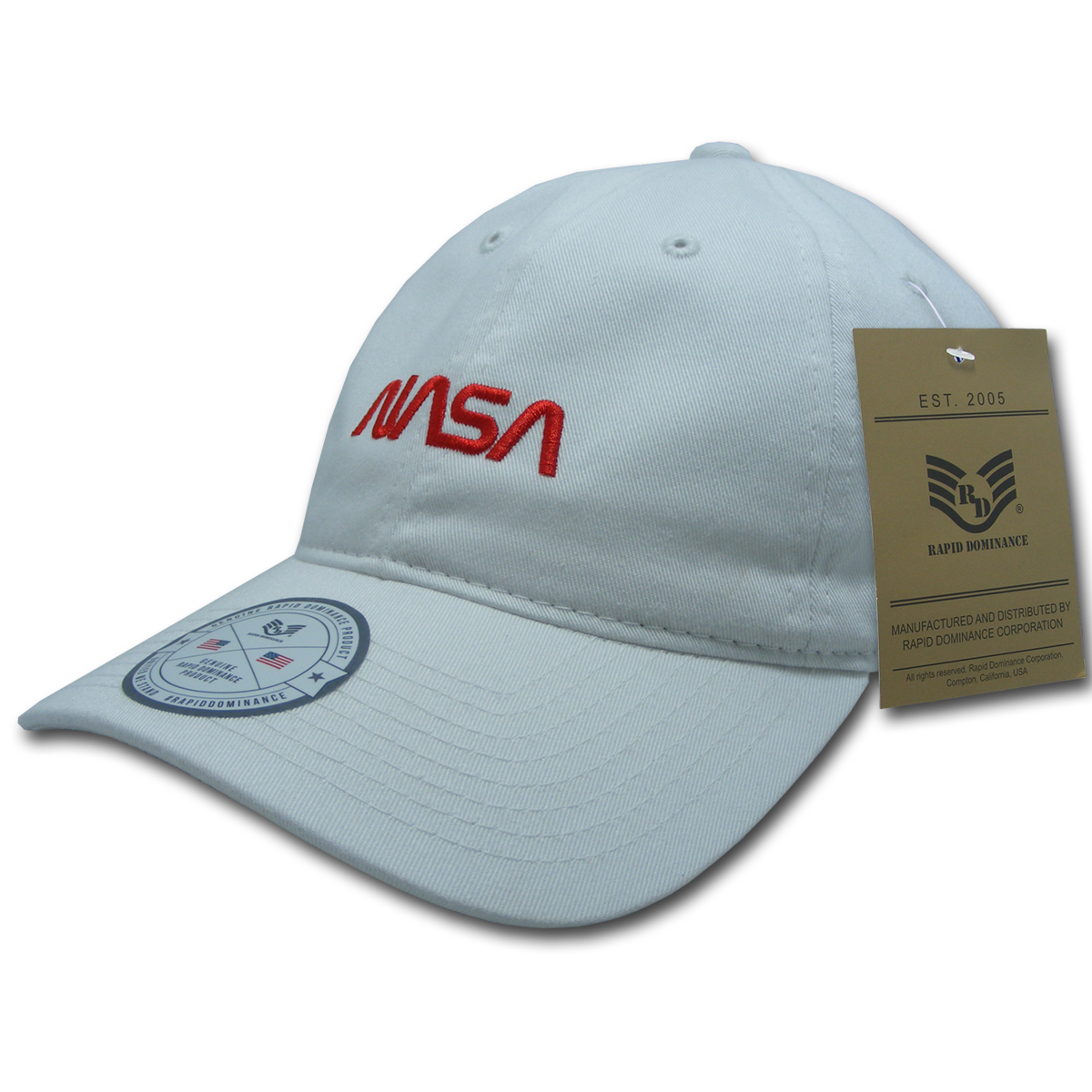 Worm NASA Relaxed Cap, White - One Size