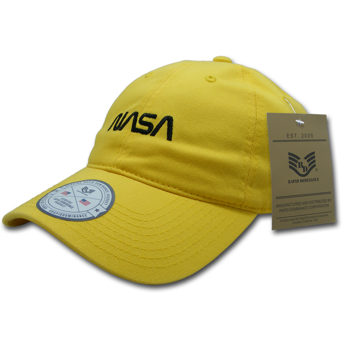 Worm NASA Relaxed Cap, Yellow - One Size