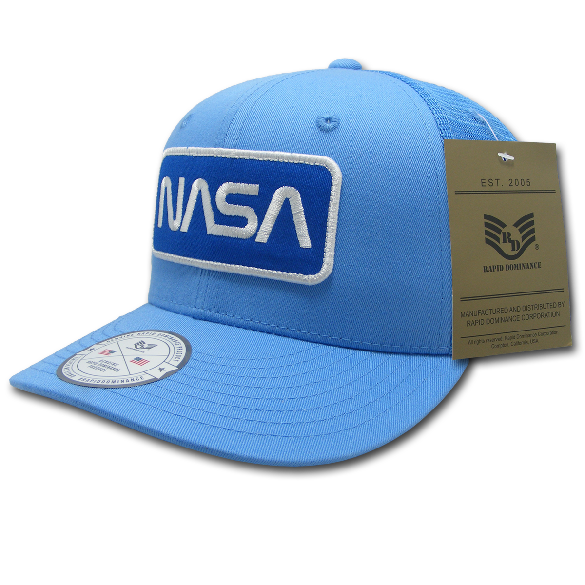 Worm NASA Patch Trucker Cap, Sky - One Size