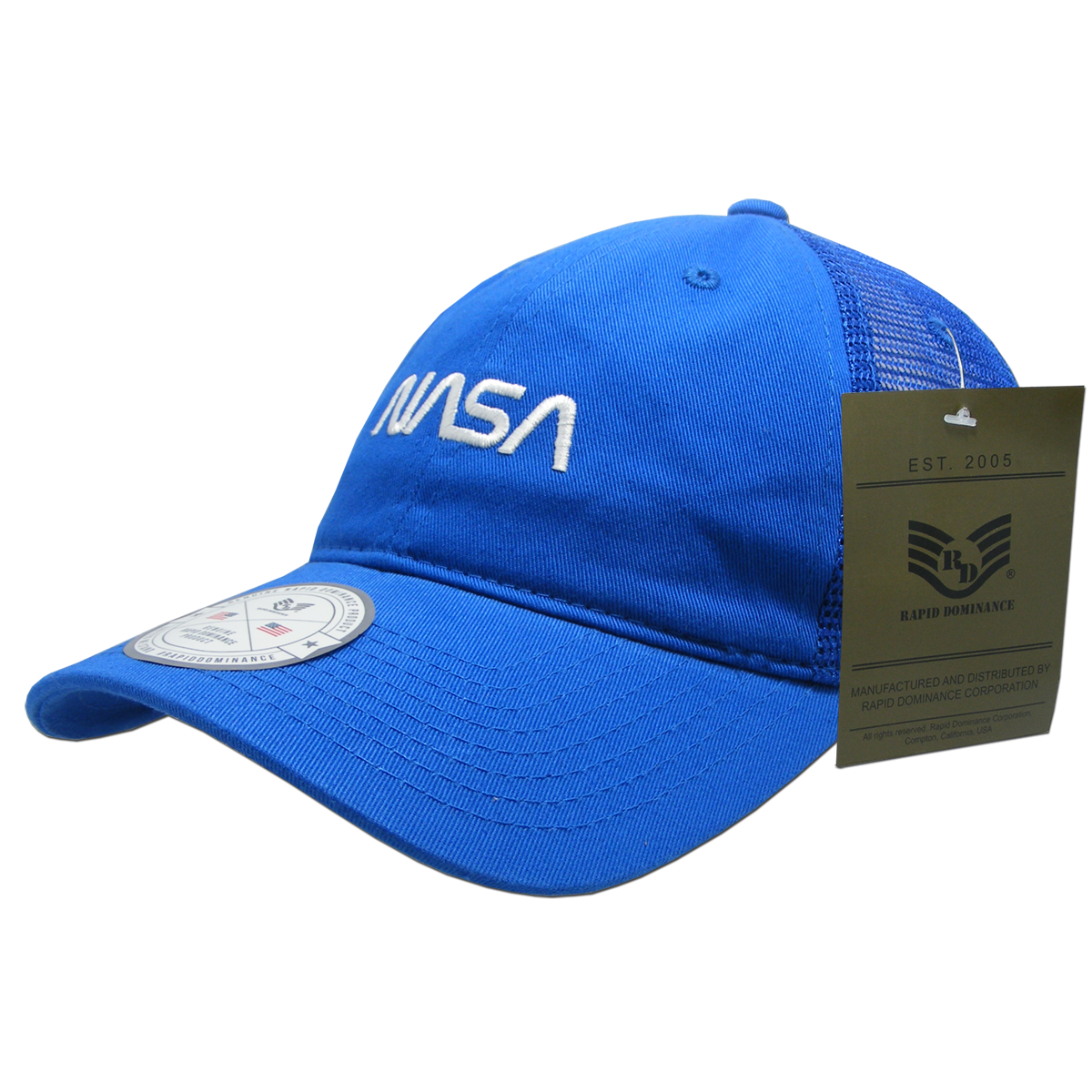 Worm NASA Soft Trucker Cap, Royal - One Size